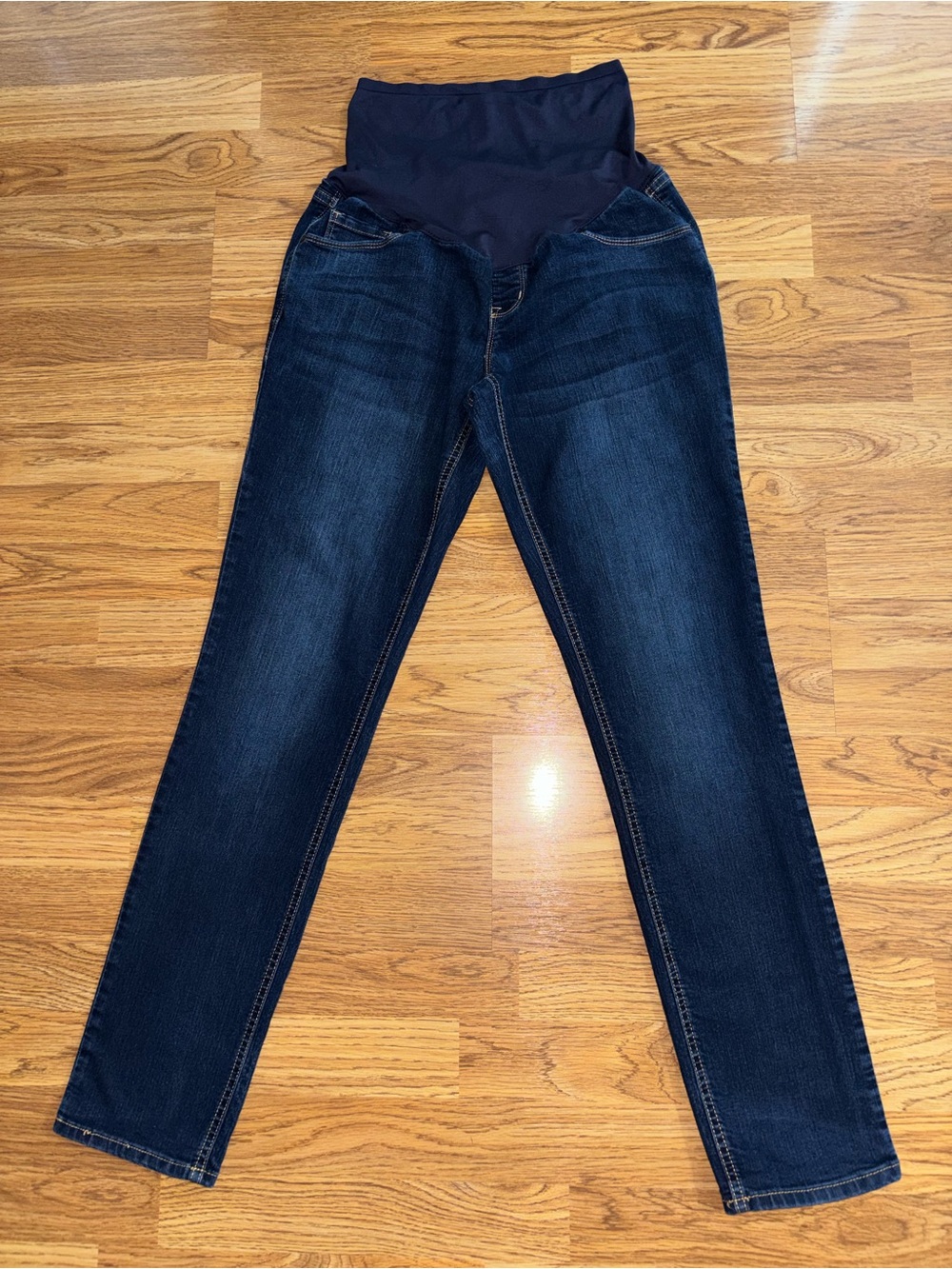 Old Navy Maternity Blue Jeans Women's Size 10 Regular Skinny Dark Wash READ